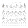 DIY Blank Dome Dangle 304 Stainless Steel Dangle Earring Making Kits EJEW-AB00052-1