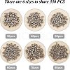 Unicraftale 330Pcs 6 Style 202 Stainless Steel Beads STAS-UN0026-91-5