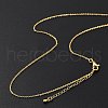 Brass Rolo Chains Necklaces for Women NJEW-D302-43G-3