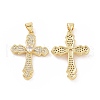 Brass Micro Pave Cubic Zirconia Pendants ZIRC-P106-08G-1