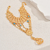 Bohemian Style Alloy Sunflower Link Finger Ring Bracelets KM3412-1