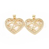 Brass Micro Pave Cubic Zirconia Pendants ZIRC-P106-04LG-02-2