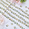 15 Yards Flower Polyester Embroidery Lace Ribbon OCOR-WH0070-77B-4
