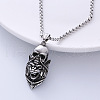 Retro Rock Punk Men's Skull Wolf Stainless Steel Pendant Necklaces KY0684-3