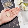 Unicraftale 36Pcs 6 Style 304 Stainless Steel Linking Rings STAS-UN0031-83-2