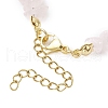 Starfish Synthetic Turquoise & Natural Rose Quartz Chip Beaded Bracelets for Women BJEW-JB11264-03-4