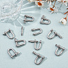 304 Stainless Steel D-Ring Anchor Shackle Clasps STAS-WH0033-56A-4