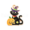 Halloween Theme Alloy Enamel Pendants ENAM-I053-A01-1