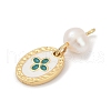 Natural Cultured Freshwater Pearl & Brass Pendants KK-U062-14G-03-2