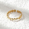 304 Stainless Steel Rhinestone Open Cuff Rings RJEW-M070-02G-02-4