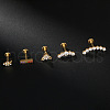 G23 Titanium Micro Pave Clear Cubic Zirconia Threadless Labrets WG2497D-06-2
