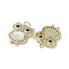 Brass Micro Pave Cubic Zirconia Pendants KK-G485-25C-G-2