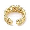 Rack Plating Brass Micro Pave Cubic Zirconia Cuff Finger Rings for Women RJEW-C114-11A-G-3