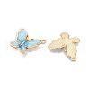 Rack Plating Alloy Enamel Pendants ENAM-N056-364KCG-04-2