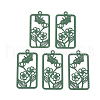 430 Stainless Steel Filigree Pendants STAS-S108-20B-1