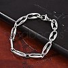 304 Stainless Steel Coffee Bean Chain Bracelets for Women Men BJEW-F488-45P-2