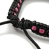 Adjustable PU Leather & Waxed Braided Cord Bracelets BJEW-F468-11-4