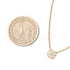 Brass Micro Pave Clear Cubic Zirconia Clover Pendant Necklaces NJEW-JN05261-02-3