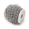 304 Stainless Steel Textured Ring Link Chains CHS-C018-10P-2