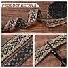 Polyester Rhombus Embroidery Lace Trim OCOR-WH0090-83A-5
