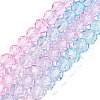 Transparent Painted Glass Beads Strands X-DGLA-A034-T6mm-A22-2