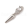 Brass Micro Pave Cubic Zirconia Pendants KK-I276-11P-01-2