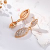 Brass Micro Pave Cubic Zirconia Stud Earrings EJEW-K400-43G-3