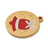 Christmas Theme 304 Stainless Steel Enamel Charms STAS-Z093-02E-2