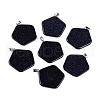 Synthetic Blue Goldstone Pendants G-Q172-02P-1