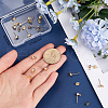 Beebeecraft 20Pcs Flat Round Brass Stud Earring Findings KK-BBC0013-96B-3