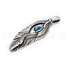 316 Surgical Stainless Steel Pendants STAS-D304-10AS-2