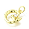 Brass Micro Pave Cubic Zirconia Pendants KK-V007-23G-2