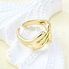 Brass Cuff Rings for Women RJEW-G347-07G-3