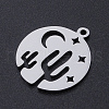 Non-Tarnish 201 Stainless Steel Laser Cut Pendants STAS-S105-T969-1-2