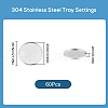 SUNNYCLUE 60Pcs 304 Stainless Steel Plain Edge Bezel Cups STAS-SC0009-12-2