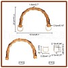 Arch Shaped Plastic Imitation Bamboo Bag Handles FIND-WH0111-303B-2