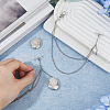 Brass Oval Locket Pendant Decotations HJEW-FH00037-4