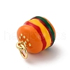 Brass Enamel Charms KK-Q098-16G-B-2