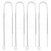 Beebeecraft 4 Pairs Alloy Stud Earring Findings FIND-BBC0003-32S-1