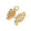 Brass Micro Pave Cubic Zirconia Charms KK-C093-29C-G-2