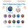 Beadthoven 40Pcs 10 Colors Alloy Enamel Links Connectors ENAM-BT0001-13-3