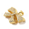 Brass Micro Pave Clear Cubic Zirconia Pendants FIND-Z041-03A-2