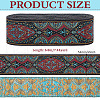 National Style Polyester Jacquard Flower Ribbon for Garment Accessories OCOR-WH0097-39B-2