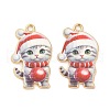 Christmas Alloy Enamel Pendants ENAM-K069-43D-1