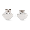 Non-Tarnish Heart 316 Surgical Stainless Steel Stud Earrings for Women EJEW-Z050-18P-1
