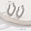 Non-Tarnish 304 Stainless Steel Hoop Earrings YY3113-1-3