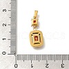 Ion Plating(IP) 304 Stainless Steel Micro Pave Cubic Zirconia Pendants STAS-H228-03G-04-3