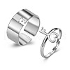 2Pcs Couple Alloy Cuff Rings for Men Women FS-WG1C6B4-01-2