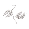 304 Stainless Steel Angel Wing Dangle Earrings EJEW-JE06389-4