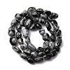 Natural Snowflake Obsidian Beads Strands G-K395-A04-01-3
